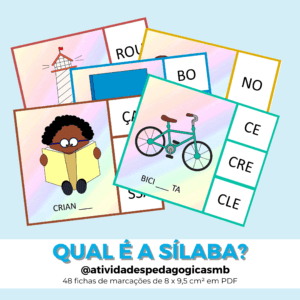 Fichas de marcações – qual é a sílaba? (PDF)