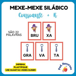 Recurso mexe-mexe fechado para a alfabetização.