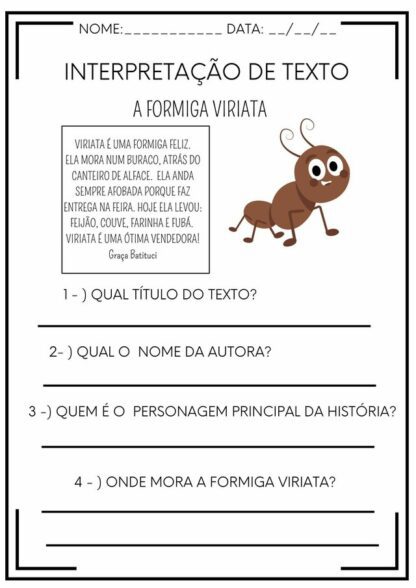 4 Atividades - Interpretação de Textos