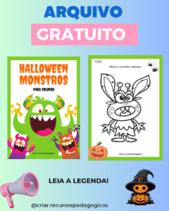 Monstros Halloween para colorir