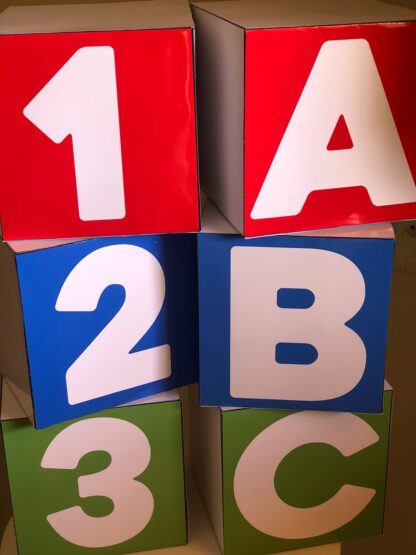 MOLDE CAIXA CUBO ABC E 123