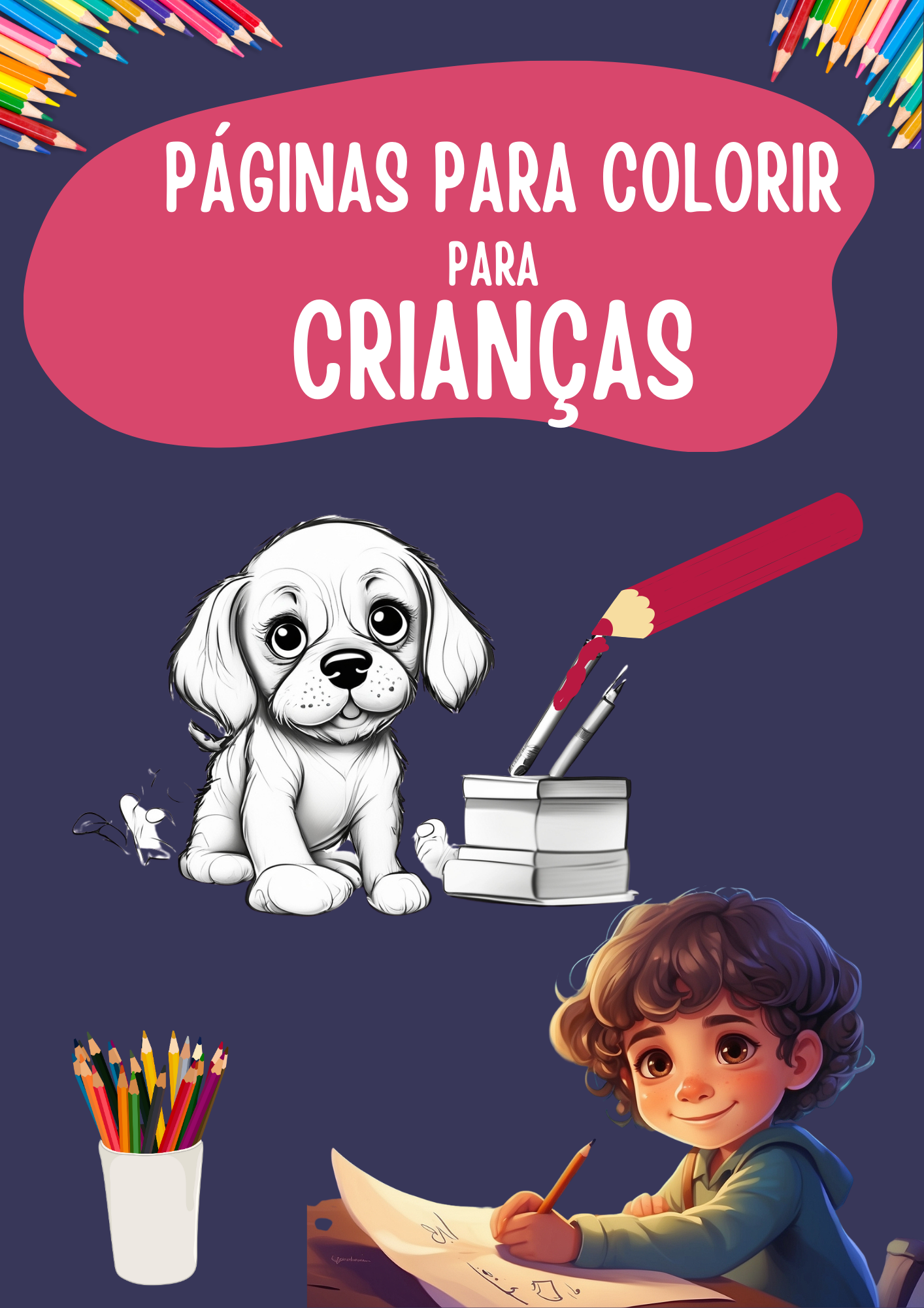 capa paginas para colorir