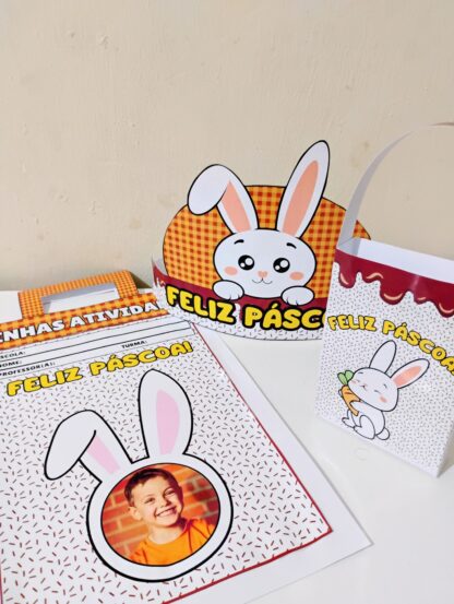 Kit de Páscoa - Coroa, sacolinha e atividades - Image 6