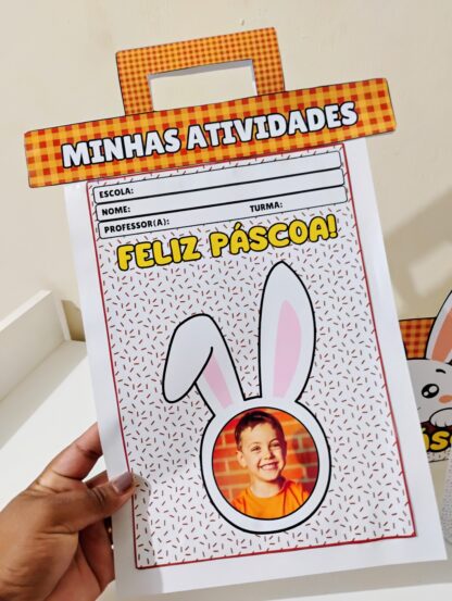 Kit de Páscoa - Coroa, sacolinha e atividades - Image 3