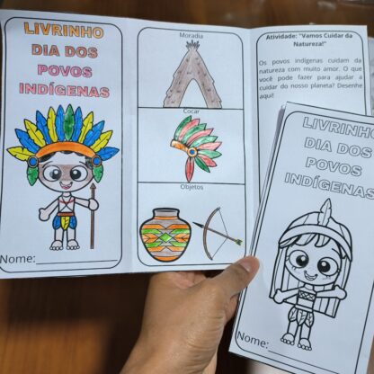Livrinho Dia dos Povos Indígenas - Para colorir e Desenhar 🛖🪶 - Image 2