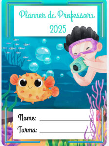Planner da professora Fundo do mar 2025