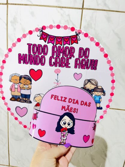 Painel redondo e coroa dia das mães